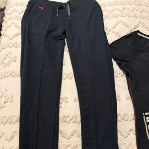 Ferrari Black Joggers with Red Accent